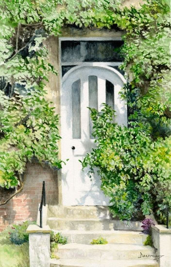 White Door - Fine Art Prints of Painting by Woking Surrey Artist