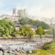 Richmond Castle North Yorkshire from the River Swale